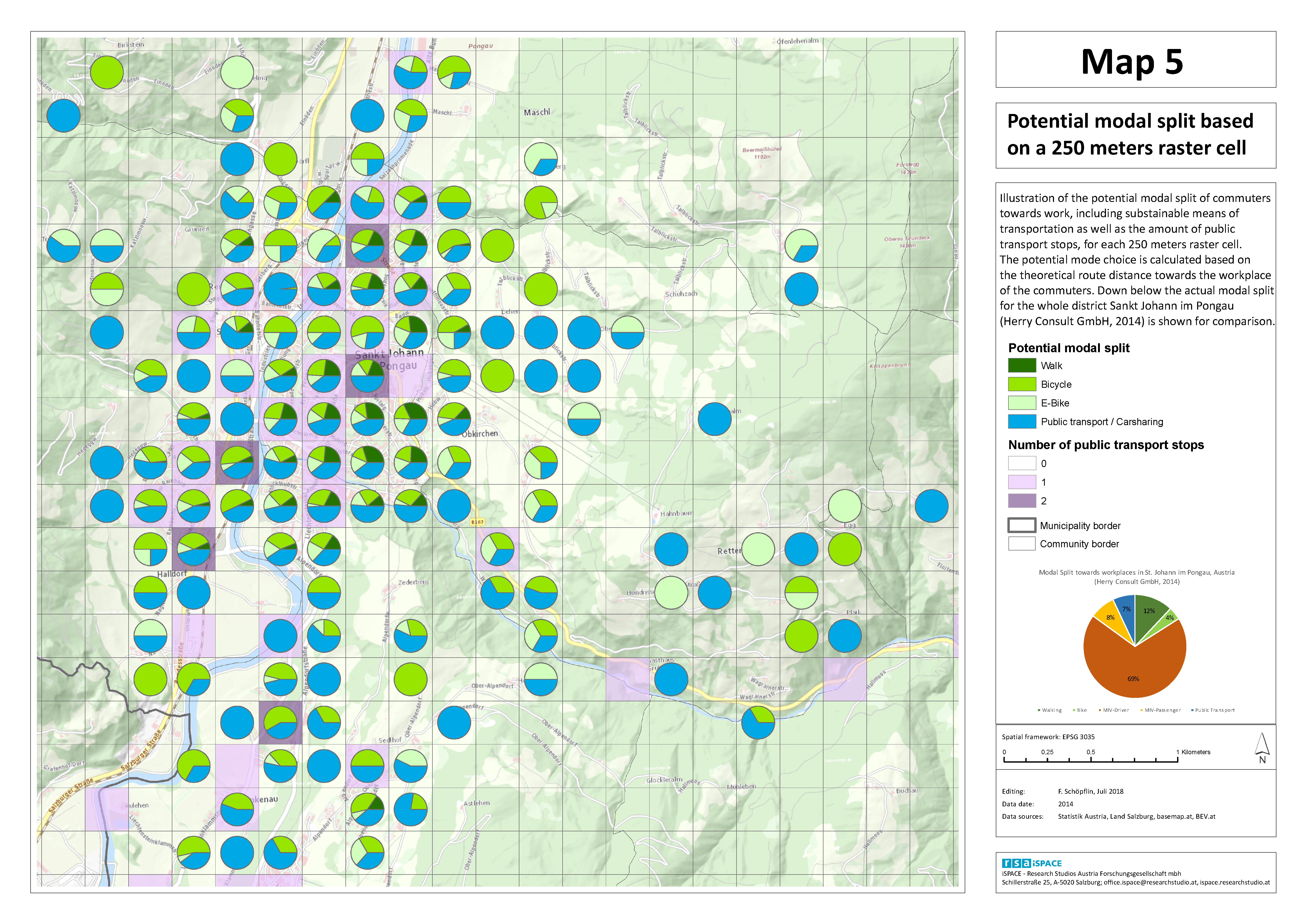 Florian Schöpflin’s map of “modal splits” for sustainable commuter mobility